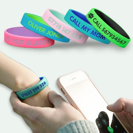 SOS Wristband for Children – Two-Tone from Easy2Name