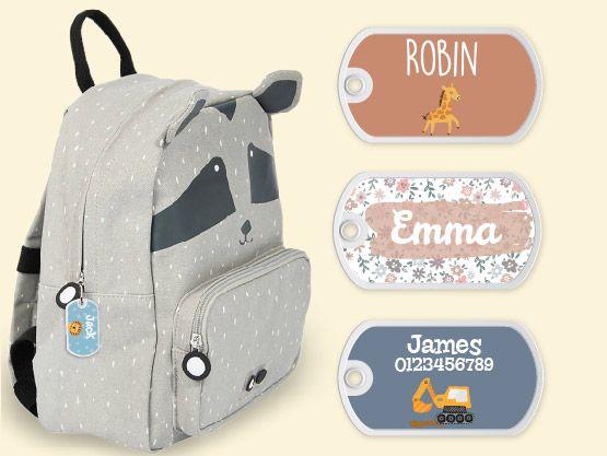 Nursery Bag Tags  Name Tags for Backpacks