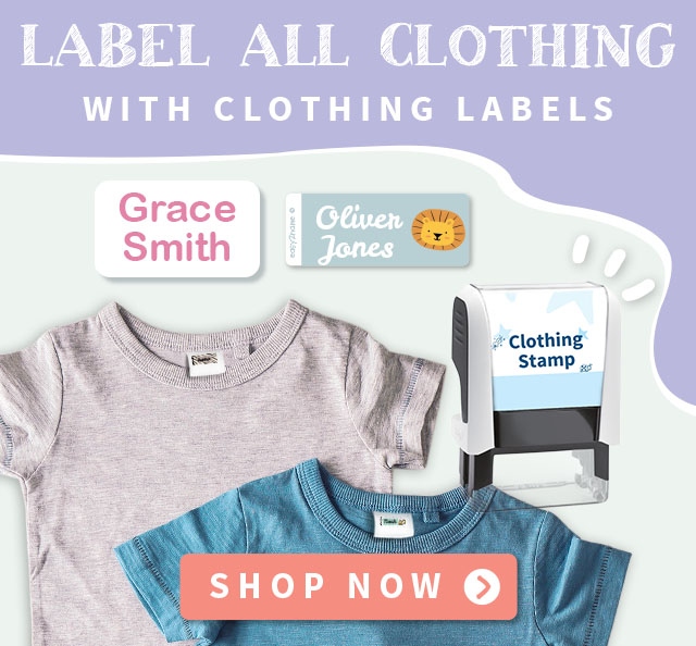 Clothing Stamp Personalised with Name - Funky Labels